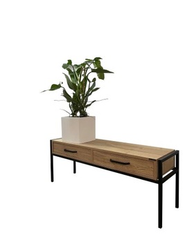 Szafka RTV loft 120 x 30 x 35 Halifax Naturalny