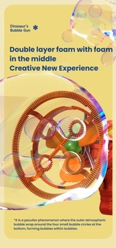 Детская электрическая машина для изготовления мыльных пузырей, портативный гигантский пузырь в виде динозавра, Blo
