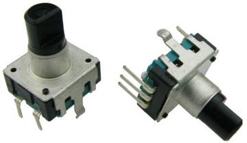 Enkoder obrotowy 24 impulsy 12mm z przyciskiem pionowy /2944