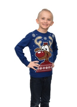 РОЖДЕСТВЕНСКИЙ ДЖЕМПЕР ДЛЯ МАЛЬЧИКОВ С ОГНЕВАМИ 5/6