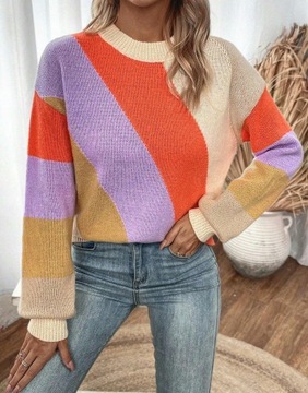 SHEIN SWETER DAMSKI KOLOROWY Shein