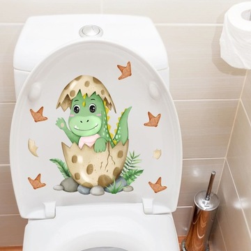 НАКЛЕЙКА НА ТУАЛЕТ ДИНОЗАВР УНИТАЗНЫЙ КОРЗИН