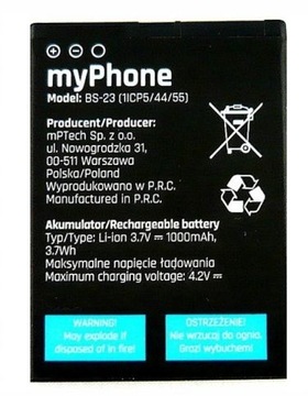 ORYGINALNA Bateria MyPhone BS-23 HALO S/HALO S+
