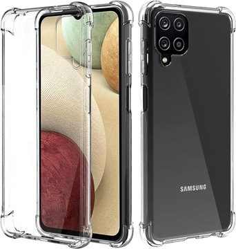 ETUI do SAMSUNG GALAXY A12 / M12 ANTI SHOCK PANCERNE BEZBARWNE CASE + SZKŁO