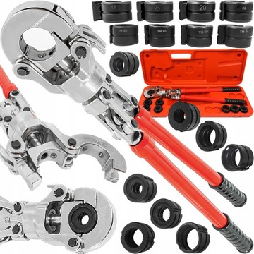 ZACISKARKA DO RUR PEX PRASKA PRASA HYDRAULICZNA Z OBROTOWĄ GŁOWICĄ 16-32mm