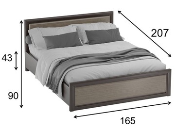 Кровать 160х200 см + каркас, вельвет черный, КЕНИЯ - Furnimasters