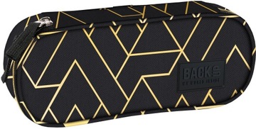 PIÓRNIK SZKOLNY SASZETKA ETUI KOSMETYCZKA BACKUP A23 GEOMETRIC GOLD