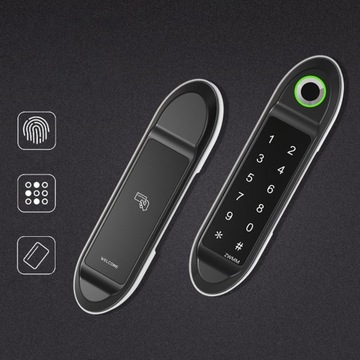 drzwi z czytnikiem papilarnych