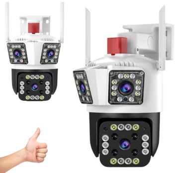 ZEWNĘTRZNA KAMERA FULL HD TRZY OBIEKTYWY WIFI 12MP APLIKACJA DO KAMERY