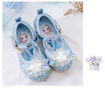 FROZEN SHOES FROZEN ELSA ELZA БЛЕСТЯЩИЕ БАЛЕТКИ РОЗОВЫЕ