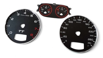Tarcze licznika Audi TT 2 8J zamiennik MPH na km/h