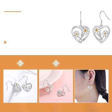 СЕРЬГИ СЕРДЦЕ МАГАЗИН ЦВЕТОЧНЫХ УКРАШЕНИЙ