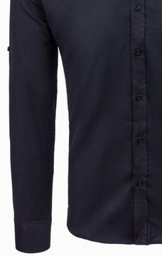 РУБАШКА МУЖСКАЯ, ЧЕРНАЯ ВОРОТНИК-СТОЙКА, РАЗМЕР SLIM STRUCTURE - 5XL