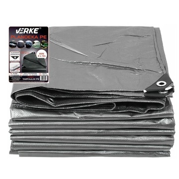 PLANDEKA SREBRNA PE 10x15m WODOODPORNA MROZOODPORNA / UV 120g MOCNA GRUBA