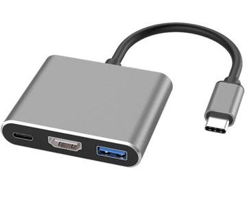 Адаптер TYPE C Конвертер HDMI USB 4K для MacBook Air