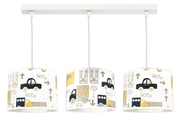 LAMPA WISZĄCA SUFITOWA ŻYRANDOL ATUKA ŻÓŁTE 3 LED