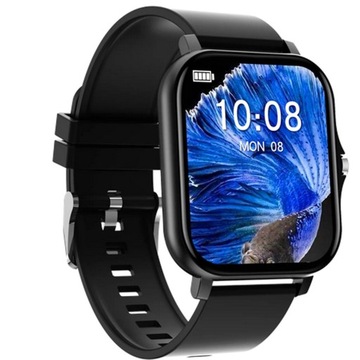 SMARTWATCH ЧАСЫ ПОЛЬСКОЕ МЕНЮ ВЫЗОВЫ СПОРТИВНЫЕ СМАРТ-ЧАСЫ ЖЕНСКИЕ ЧЕРНЫЕ