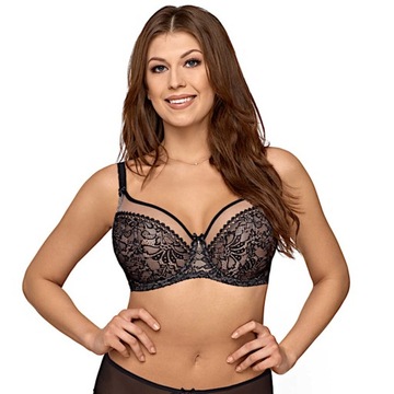 AVA Biustonosz miękki z drutami 1396 Crystal czarny 85C