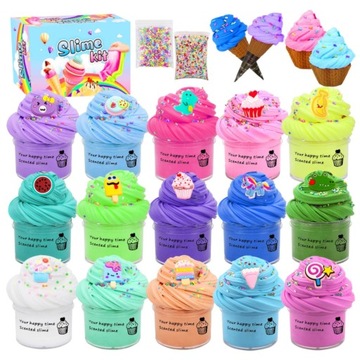 Zestaw Slime Super Miękki Glutek Śluz - 15 elem.