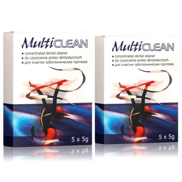 10x5g MULTICLEAN PROSZEK DO CZYSZCZENIA PROTEZ