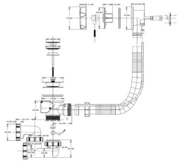 ВАННА 140x70 BESCO SCREEN PRIME BLACK 2 СИФОН АВТОМАТИЧЕСКИЙ КОРПУС