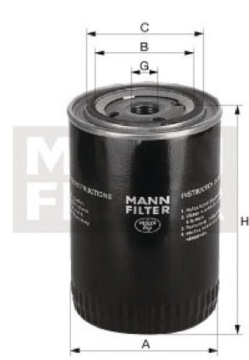 Фильтр масляный MANN-FILTER W 67/1