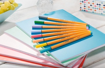 Stabilo Point 88 / тонкая подводка 0,4 мм, МИКС ЦВЕТОВ, НАБОР 10 ШТ.