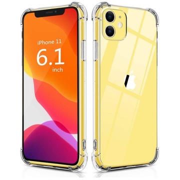 Etui plecki silikonowe Pancerne przezroczyste do iPhone 11