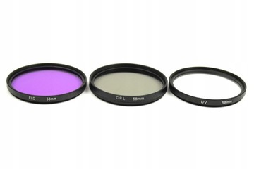 УФ-ФИЛЬТР CPL FLD 18-55 58 мм ДЛЯ КОМПЛЕКТ ОБЪЕКТИВОВ CANON 2000D EOS NIKON 700D