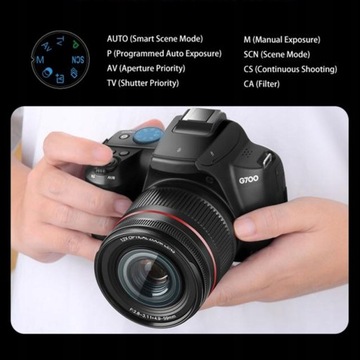Цифровая камера 4K, 64 МП, 3 дюйма, наклон экрана на 180 градусов, 12-кратный зум SF