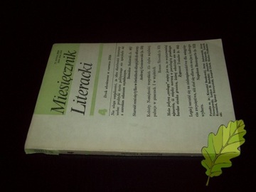 MIESIĘCZNIK LITERACKI czerwiec 1986