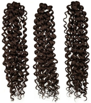 RastAfri Loki 3x HIPPIE CURL afroloki włosy syntetyczne do wplotu brąz 4