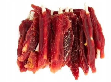 PIERŚ Z KACZKI FILET NA PATYKU PRZYSMAK PRZEKĄSKA TRESERKI NATURALNE 500G