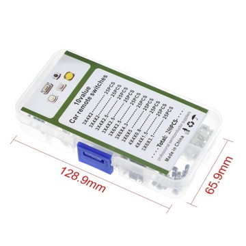 Комплект тактового переключателя микровыключателя 250 шт + BOX FV