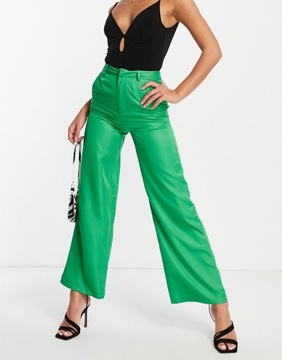 Missy Empire Zielone spodnie szerokie nogawki XL