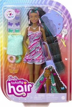 BARBIE LALKA TOTALLY HAIR Z AKCESORIAMI - MOTYLKI