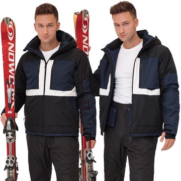 JUST PLAY MĘSKA CIEPŁA KURTKA ZIMOWA NARCIARSKA NA STOK SANKI SNOWBOARD M