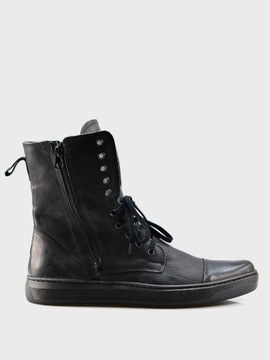 8T Мужские высокие кожаные туфли черного цвета, размер 46
