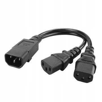 IEC320 C14 męski / C 13 żeński rozdzielacz