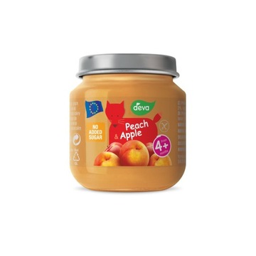 DEVA Deserek brzoskwinia z jabłkiem, 125g