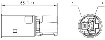 РОЗЕТКА ПРИГОРИТЕЛЯ FIAT DUCATO, CITROEN JUMPER, PEUGEOT BOXER, OPEL MOVANO