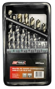 AW Tools AW41205 Сверла по металлу 25шт 1,0-13мм