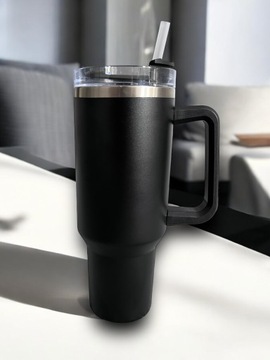 Большая термокружка 1,2 л для кофе, чая, напитков, термос с ручкой и трубочкой