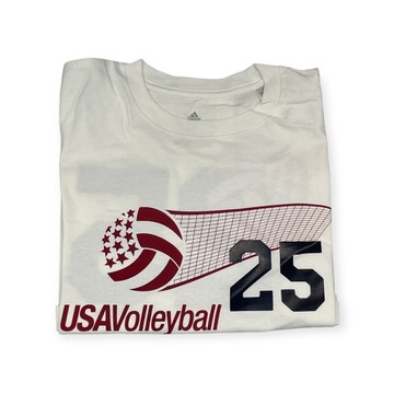 Мужская белая футболка ADIDAS VOLLEYBALL S 25