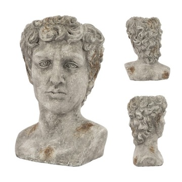 OSŁONKA DONICZKA GŁOWA TORS RZEŹBA VINTAGE ANTYK H31 CM NA BALKON TARAS