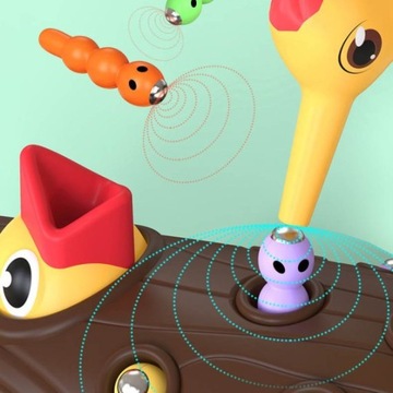 МАГНИТНАЯ ИГРА МОНТЕССОРИ НАКОРМИ ПТИЦУ ПОЙМАЙ ЧЕРВЯКА ГОЛОДНОГО ДЕРЕВА