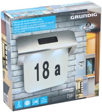 GRUNDIG Podświetlany NUMER DOMU Diody LED Solarne