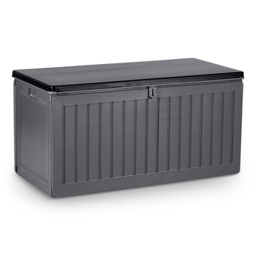 Skrzynia ogrodowa 109x51x55cm 270 litrów szara do narzedzi i akcesoriów