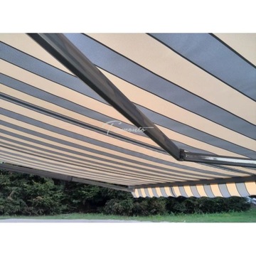 Markiza elektryczna 400x300 Szaro-Beż PREM