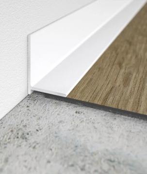 Minimalistyczna listwa przypodłogowa biała WINYL